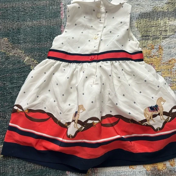 Janie and Jack White equestrian Dress 3-6 months - Picture 4 of 5